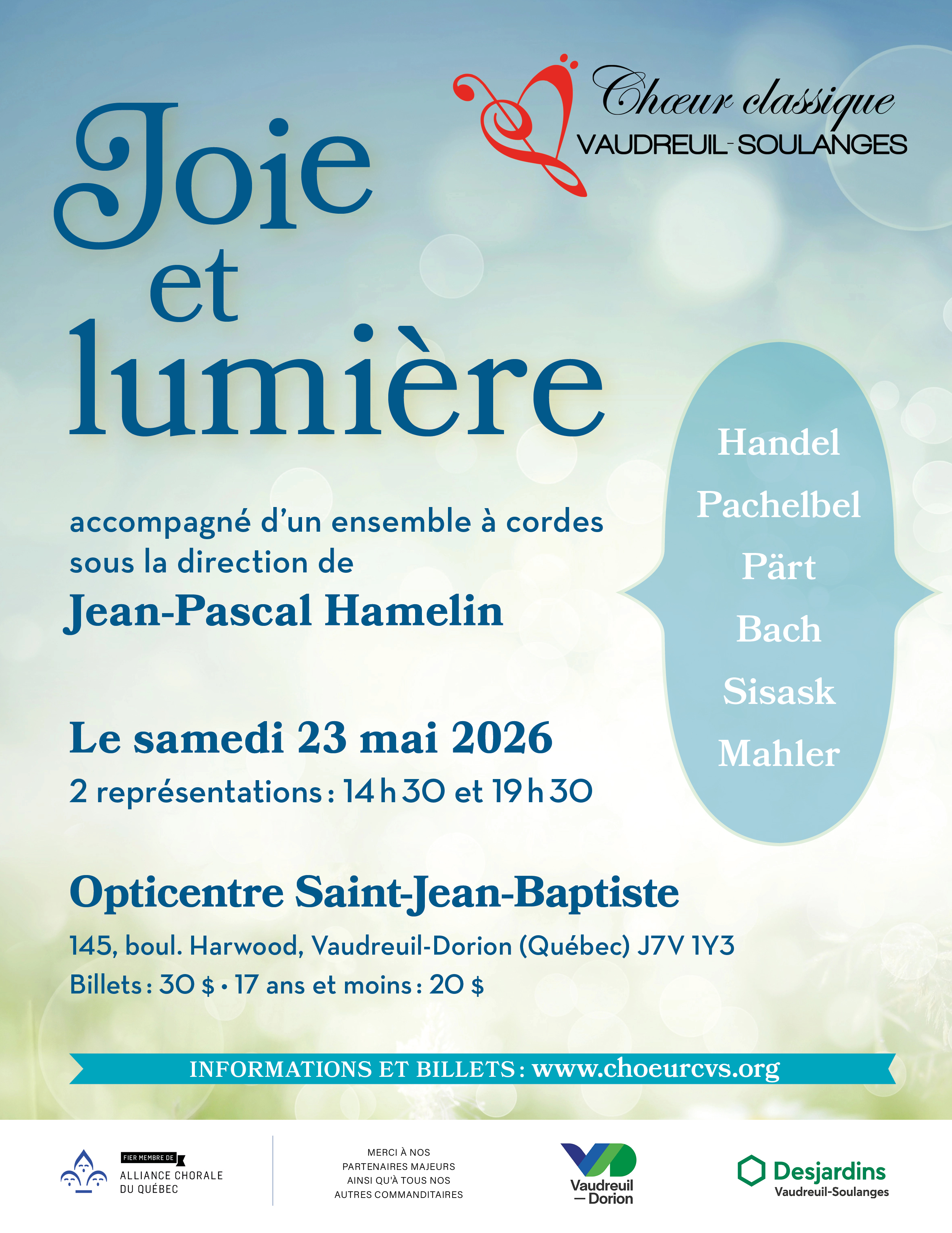 Affiche: Joie et lumière - soirée
